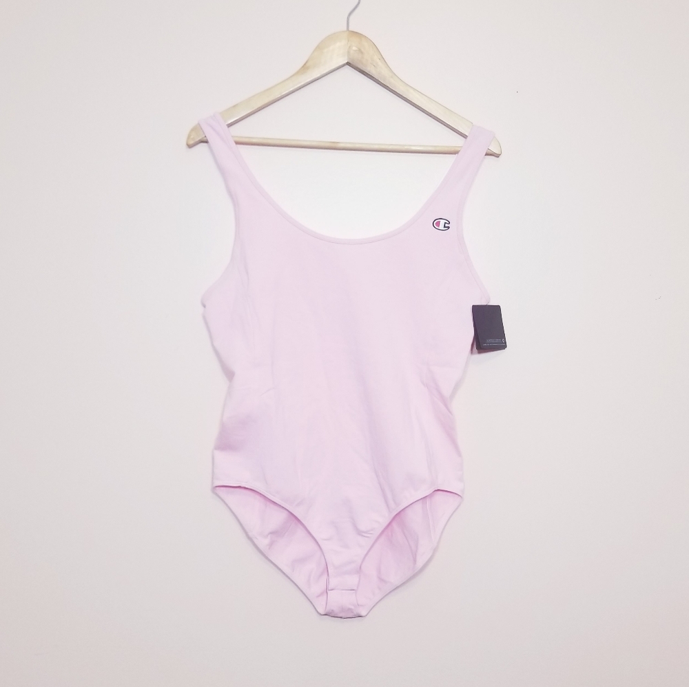 Champion Scoop Neck Bodysuit Pink